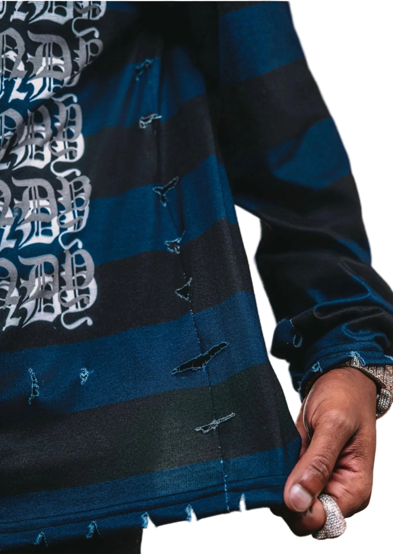 1OF1 BLUE STRIPE TRENDY TEE