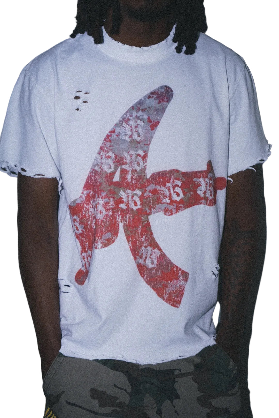 WHITE RED DRAC TEE